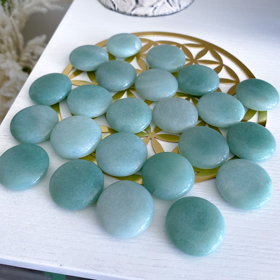Green Aventurine Coin - Money Attractor