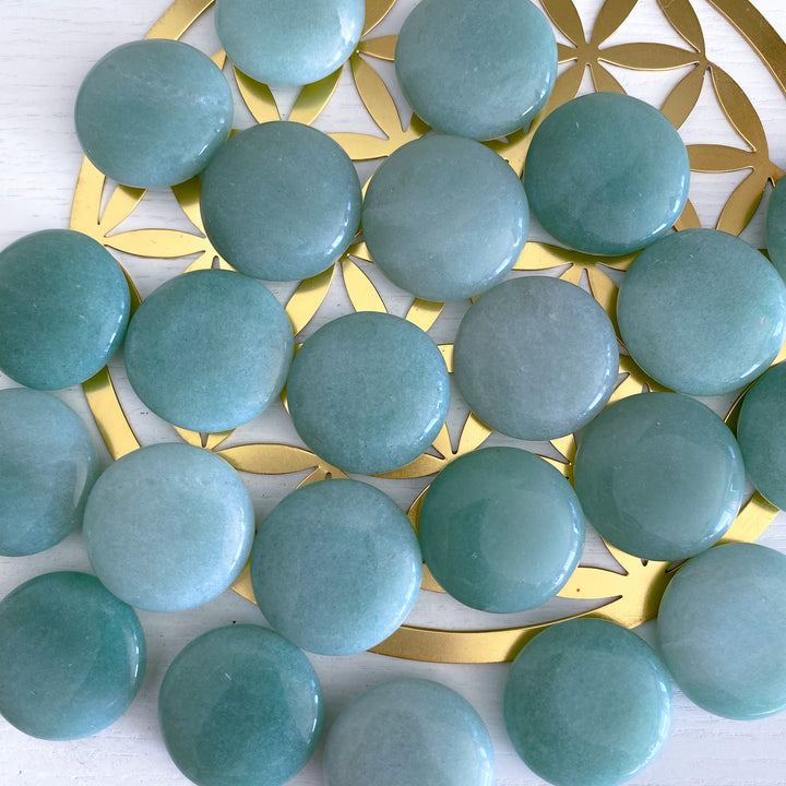 Green Aventurine Coin - Money Attractor