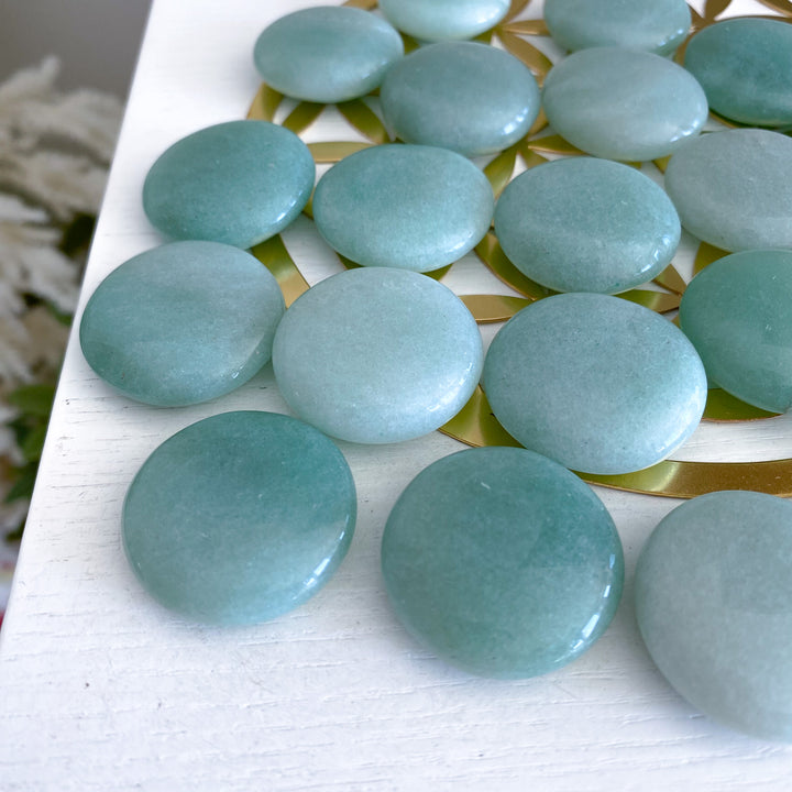 Green Aventurine Coin - Money Attractor