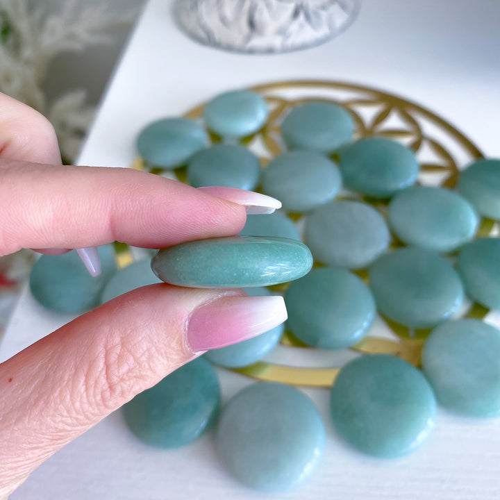 Green Aventurine Coin - Money Attractor