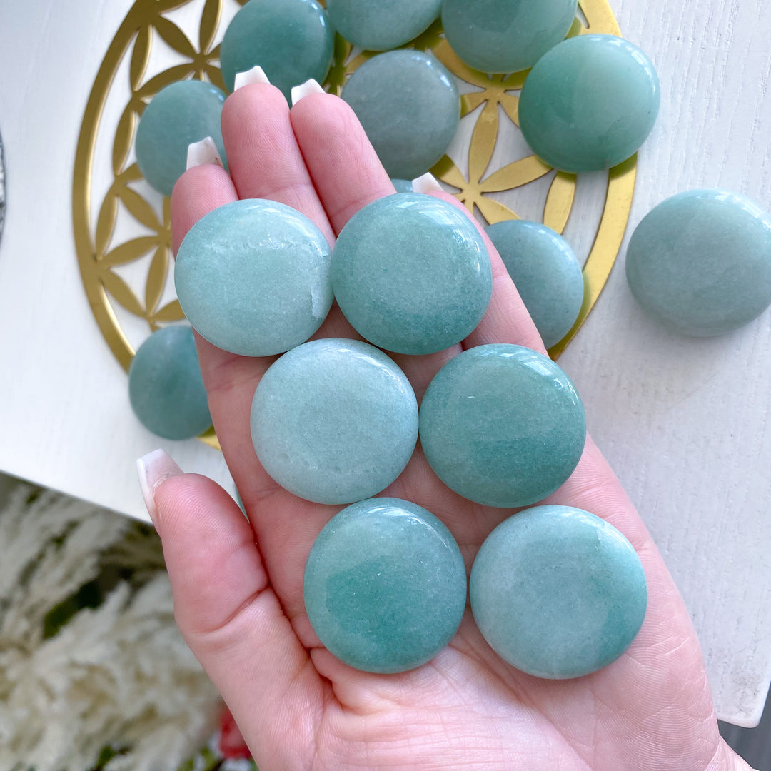 Green Aventurine Coin - Money Attractor