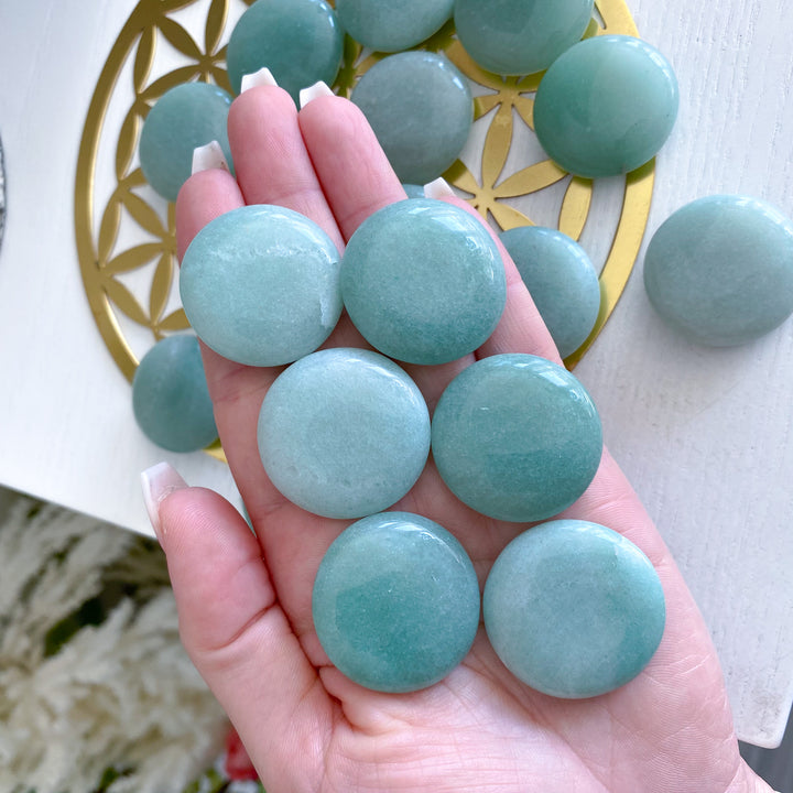 Green Aventurine Coin - Money Attractor