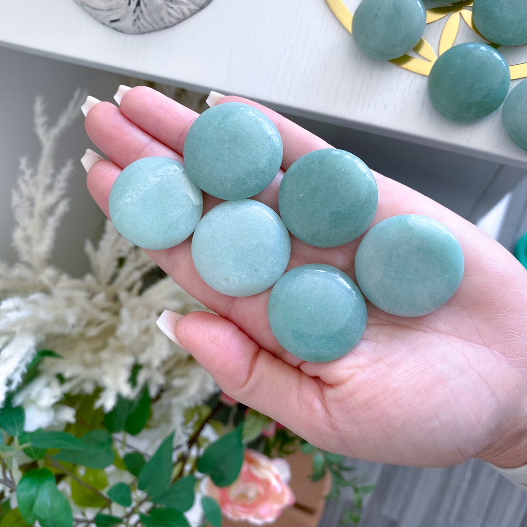Green Aventurine Coin - Money Attractor