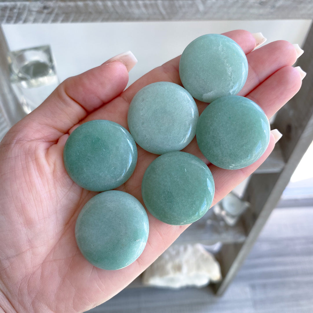 Green Aventurine Coin - Money Attractor