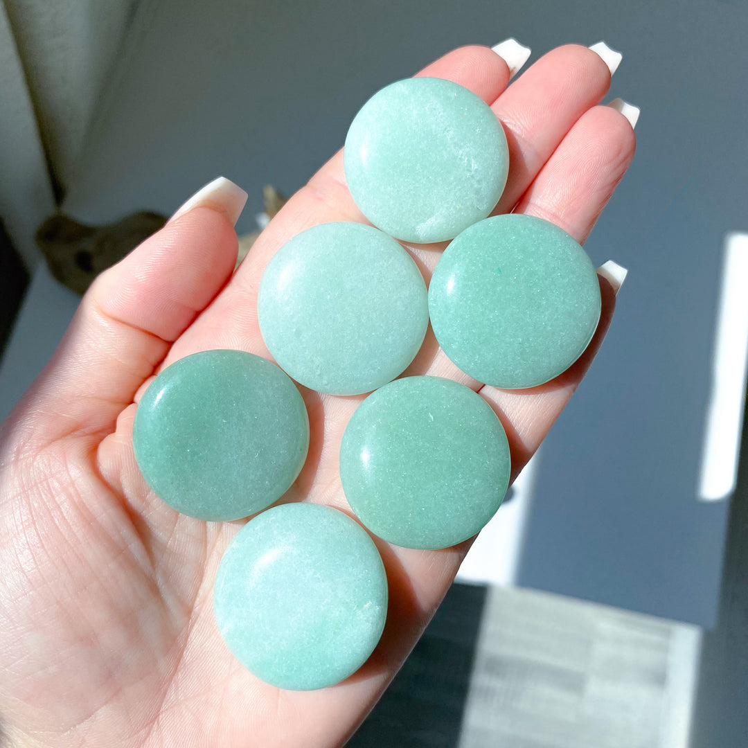 Green Aventurine Coin - Money Attractor
