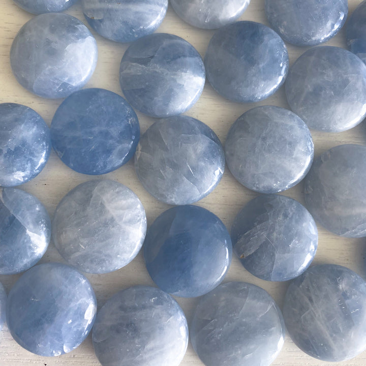 Blue Calcite Coin