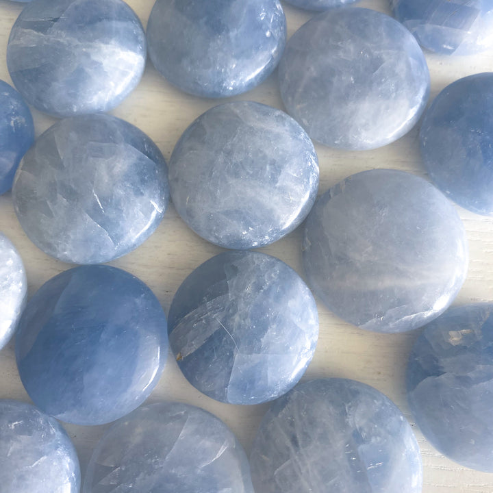 Blue Calcite Coin