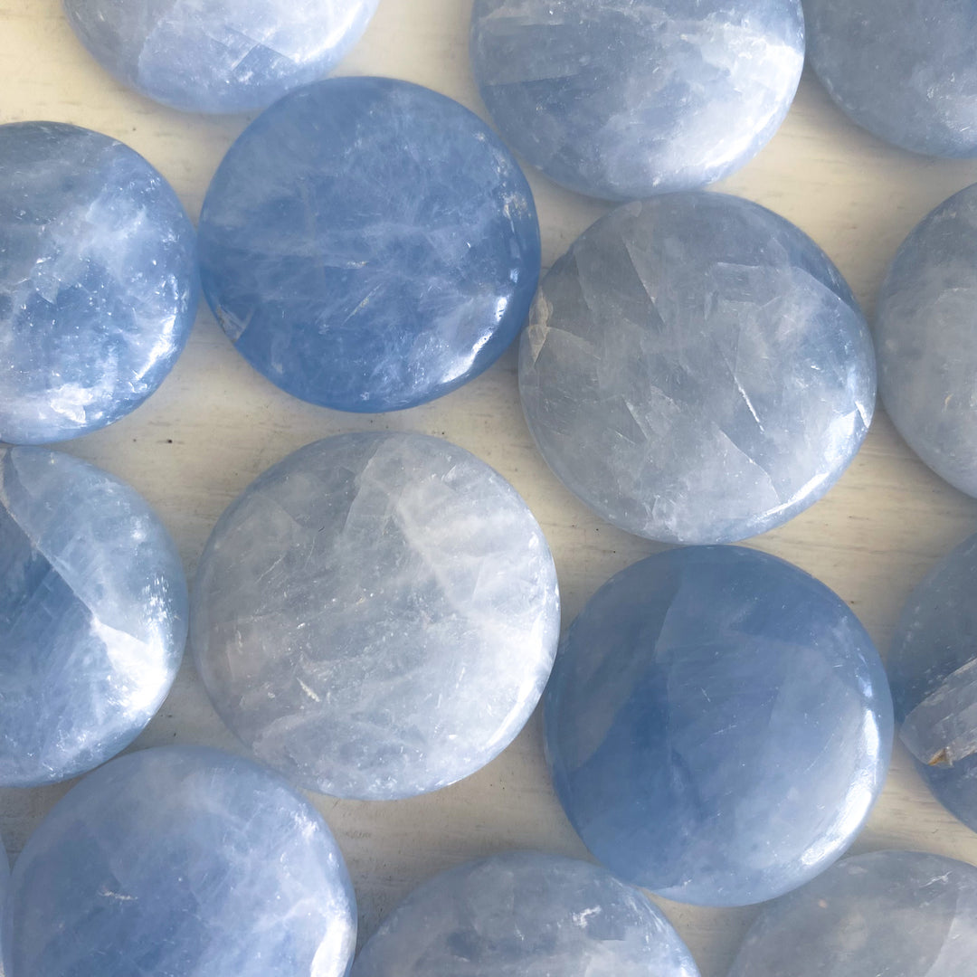 Blue Calcite Coin