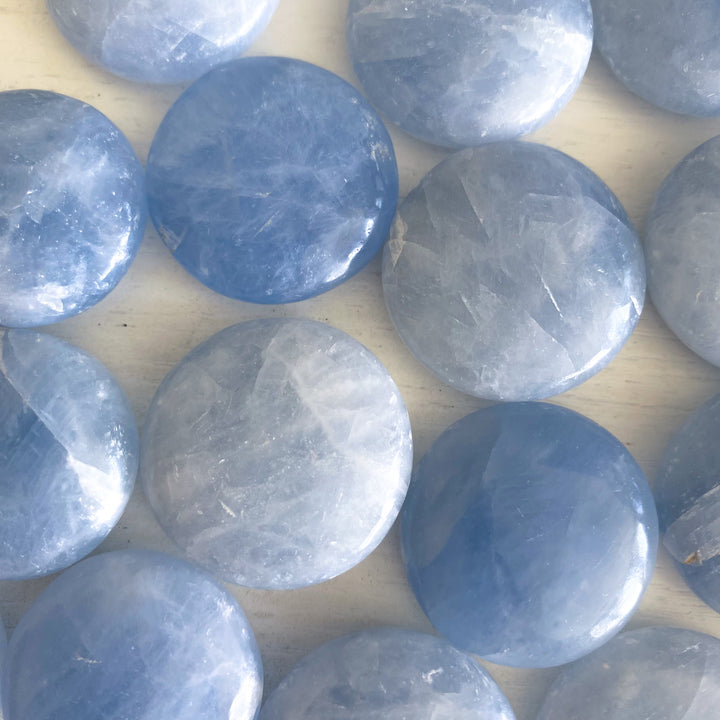 Blue Calcite Coin