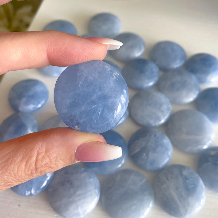 Blue Calcite Coin