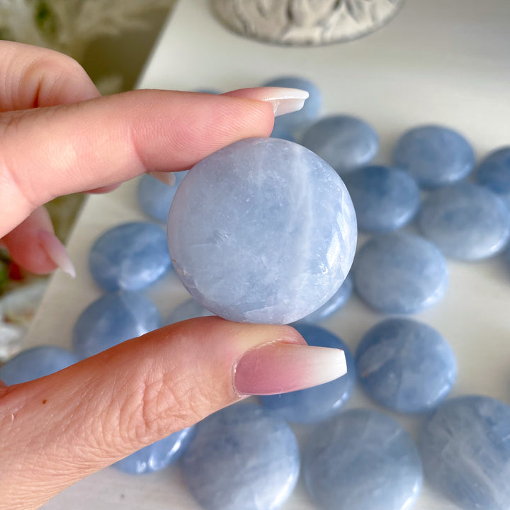 Blue Calcite Coin