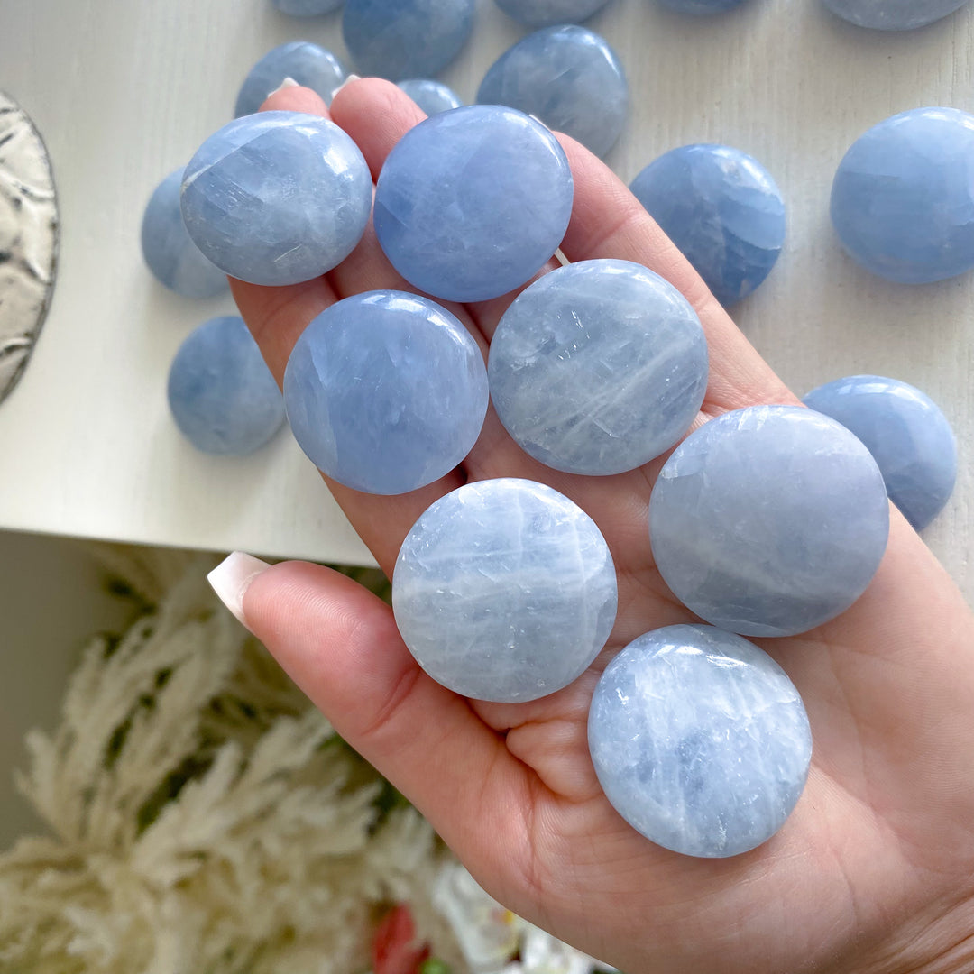 Blue Calcite Coin