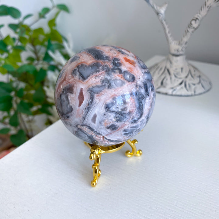 Mexican Crazy Lace Agate Sphere 