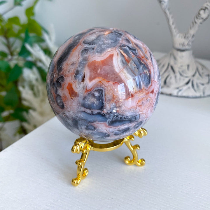 Mexican Crazy Lace Agate Sphere 