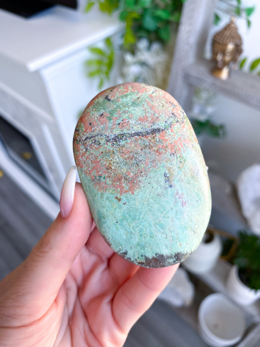 Unique Turquoise Palm Stone #9