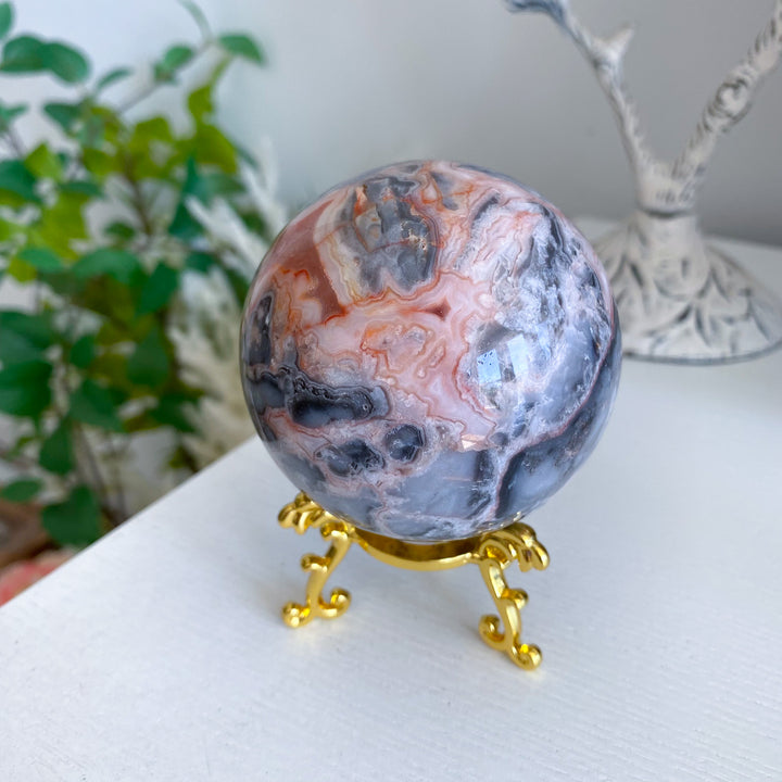 Mexican Crazy Lace Agate Sphere 