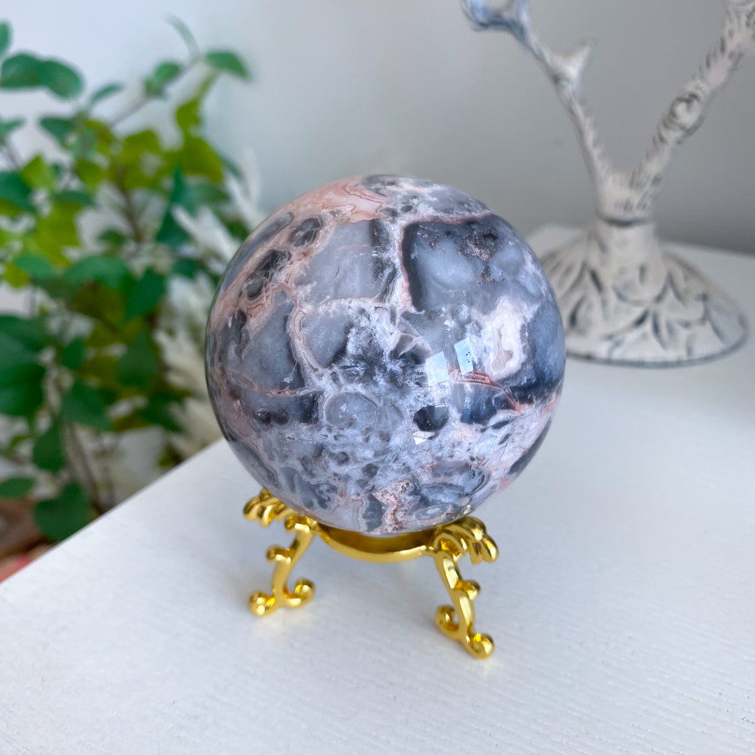 Mexican Crazy Lace Agate Sphere 