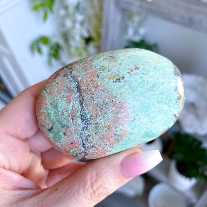 Unique Turquoise Palm Stone #9