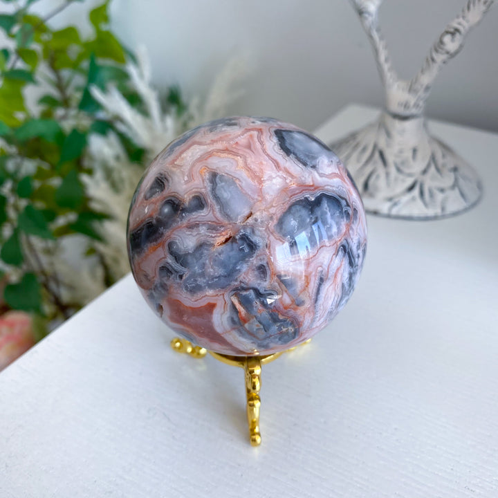 Mexican Crazy Lace Agate Sphere 