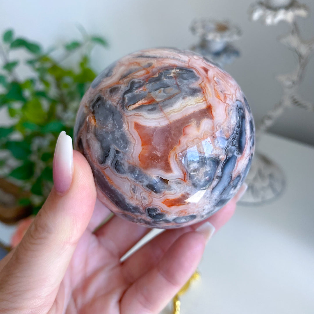 Mexican Crazy Lace Agate Sphere 