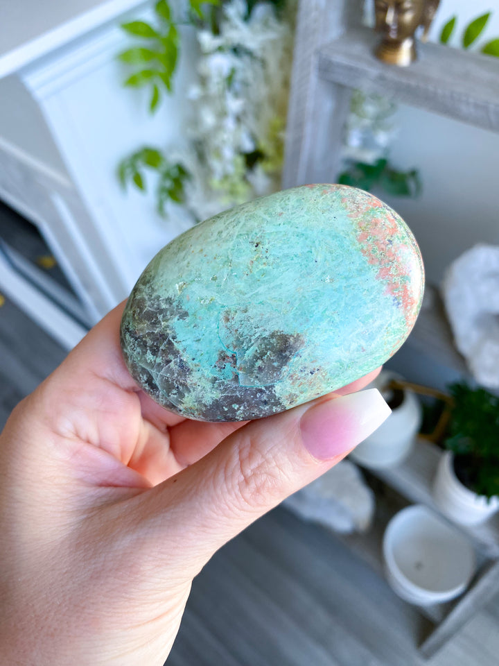 Unique Turquoise Palm Stone #9