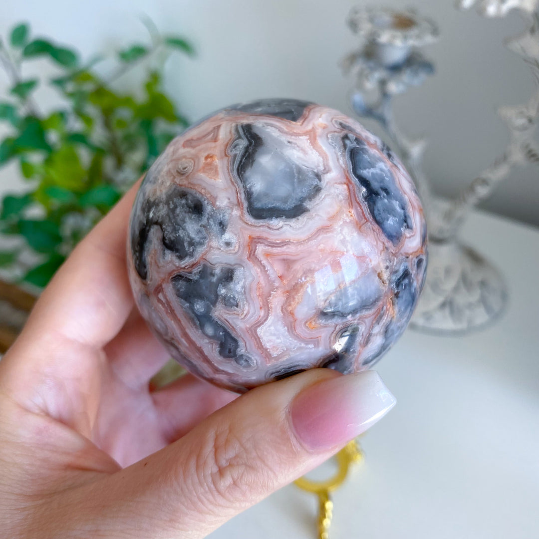 Mexican Crazy Lace Agate Sphere 