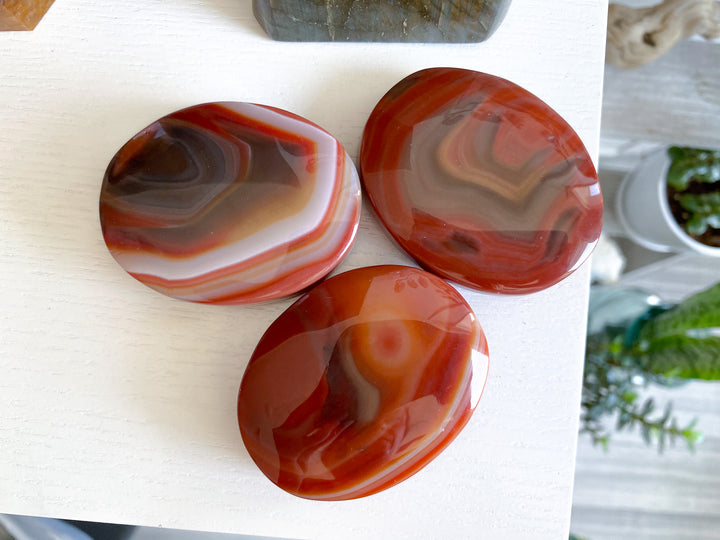 Unique Carnelian Palm Stone