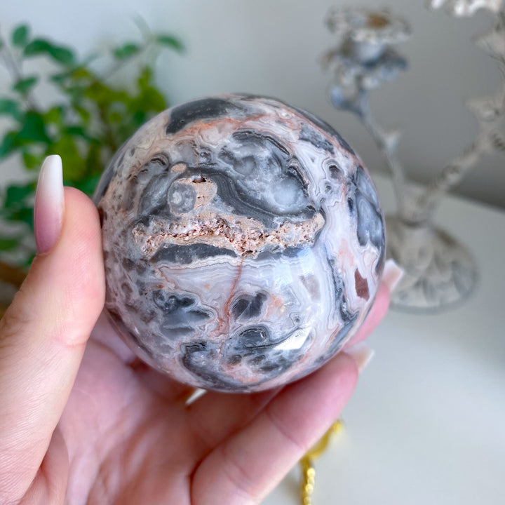 Mexican Crazy Lace Agate Sphere 