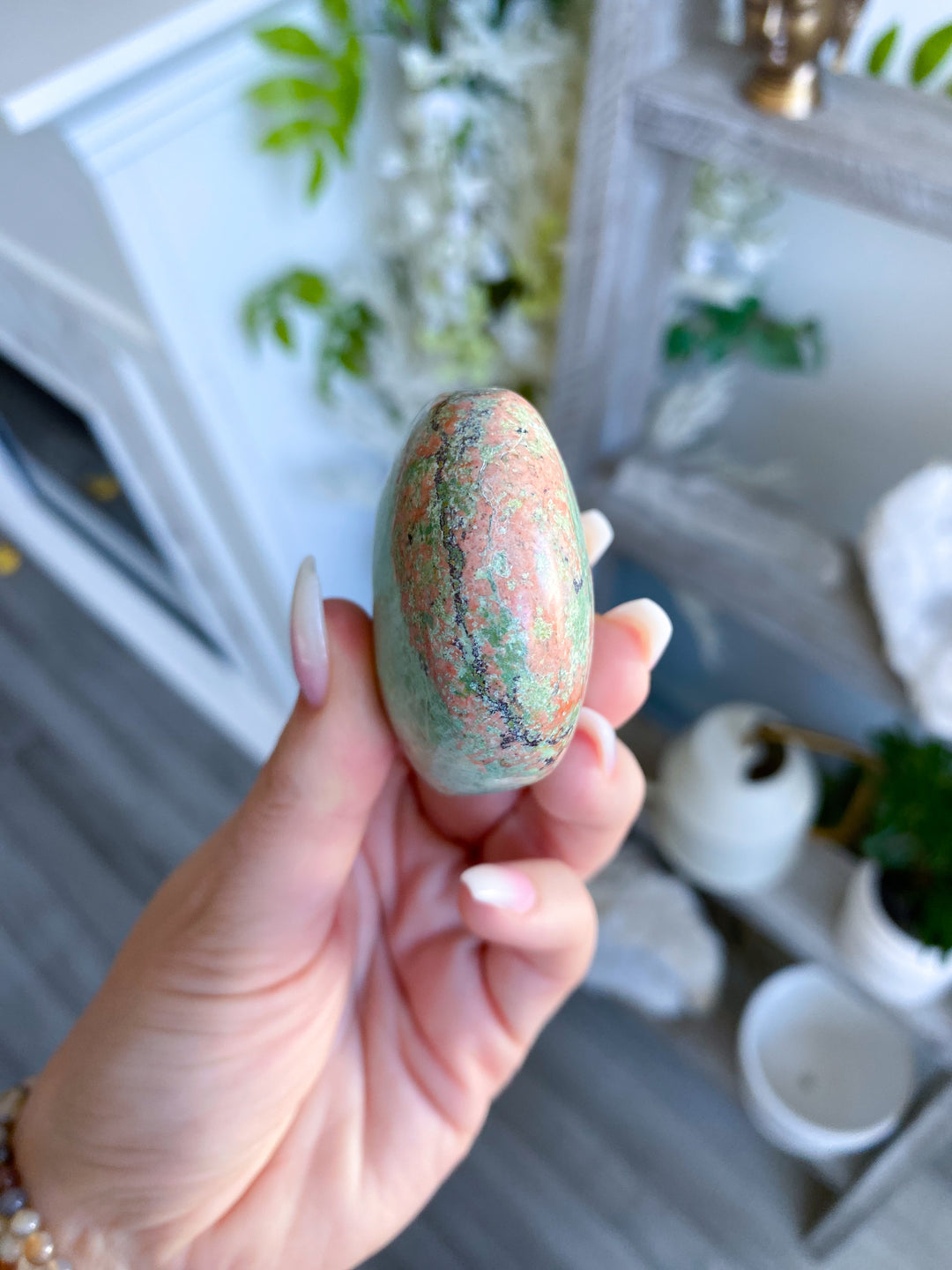 Unique Turquoise Palm Stone #9