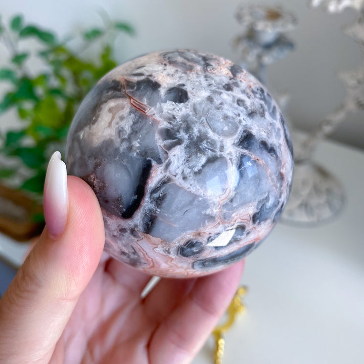 Mexican Crazy Lace Agate Sphere 