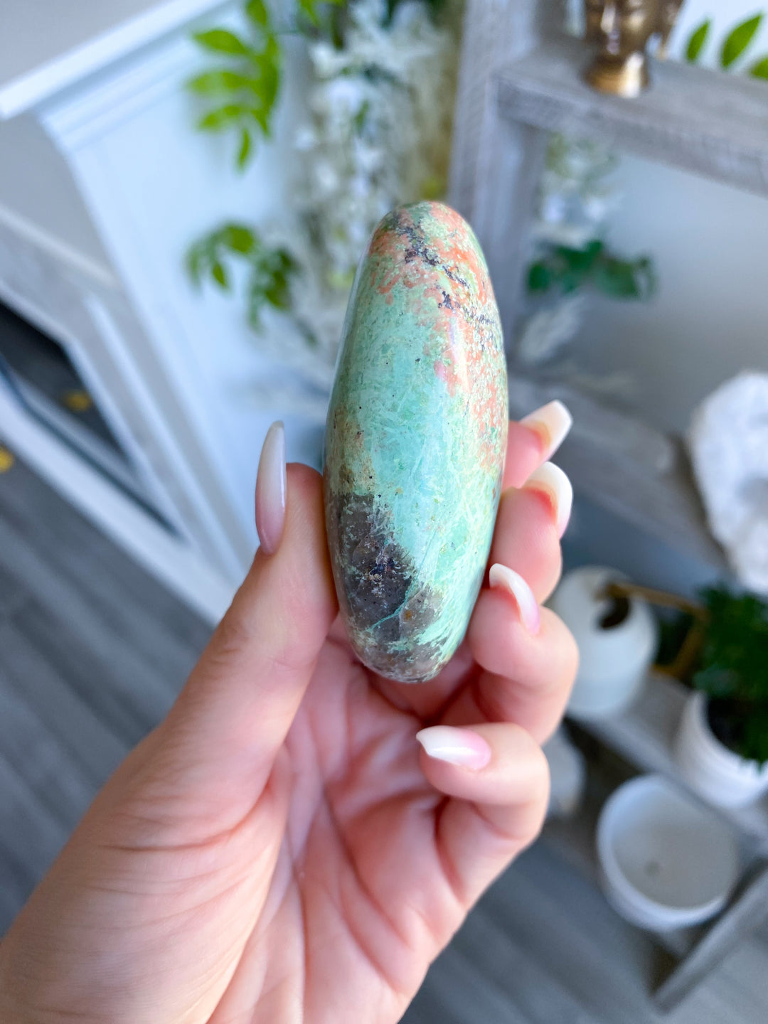 Unique Turquoise Palm Stone #9