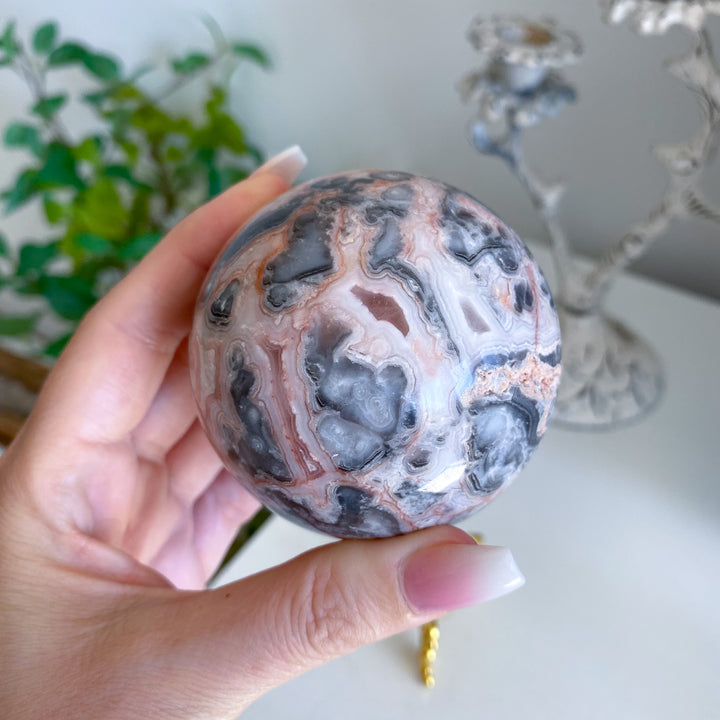 Mexican Crazy Lace Agate Sphere 