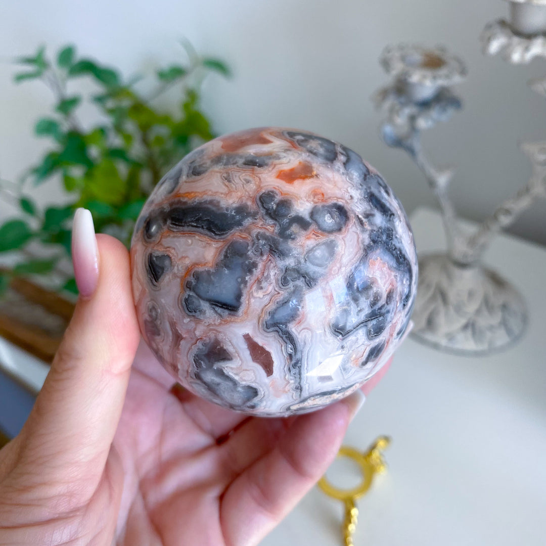 Mexican Crazy Lace Agate Sphere 