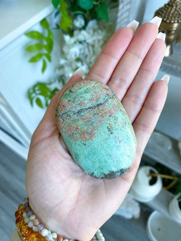 Unique Turquoise Palm Stone #9