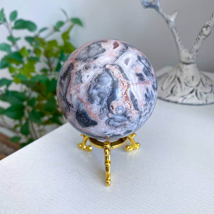 Mexican Crazy Lace Agate Sphere 