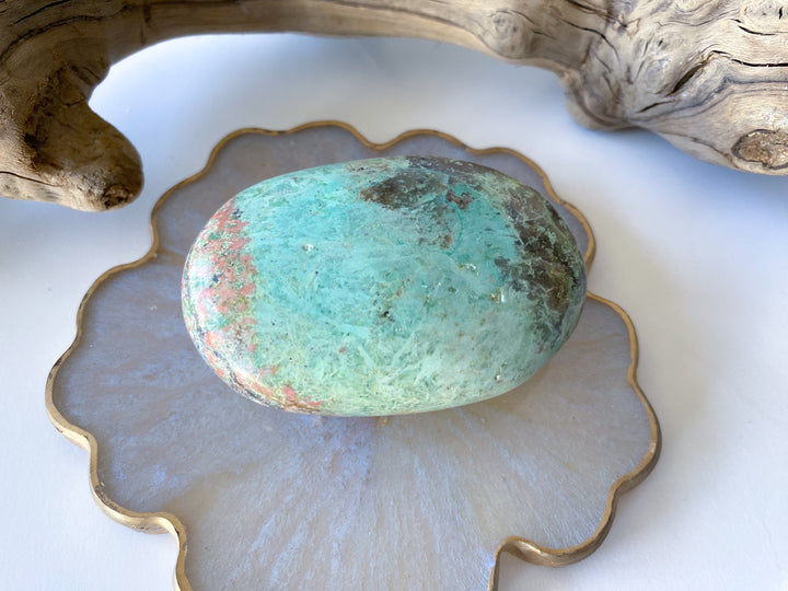 Unique Turquoise Palm Stone #9