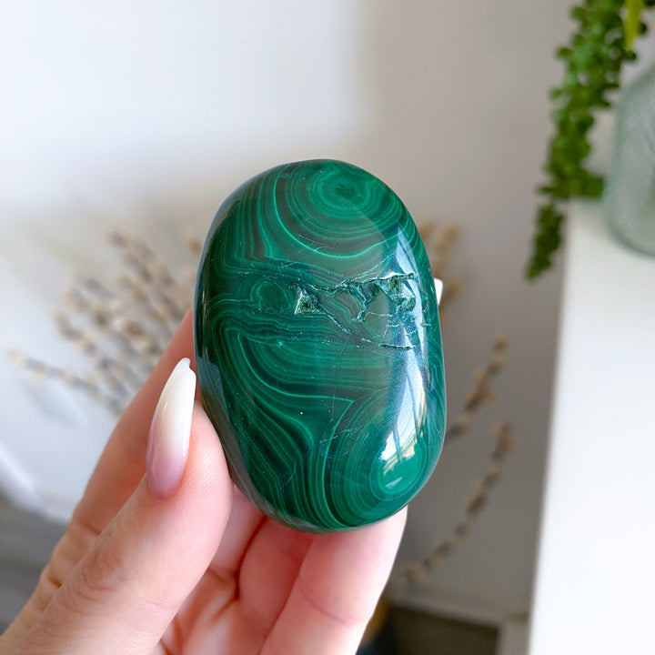 RARE Malachite Palm Stone