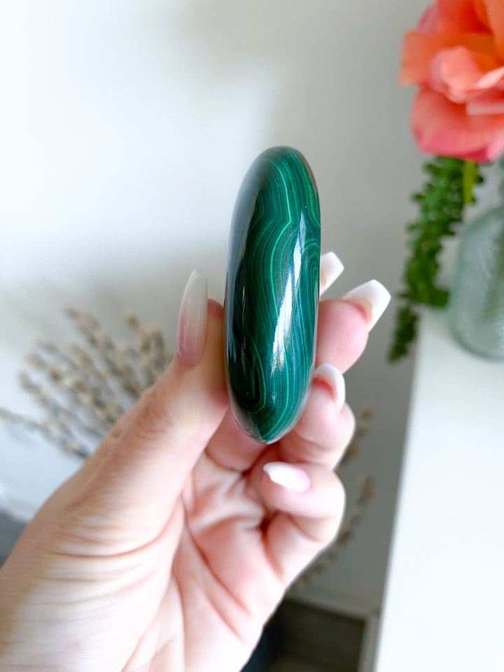 RARE Malachite Palm Stone