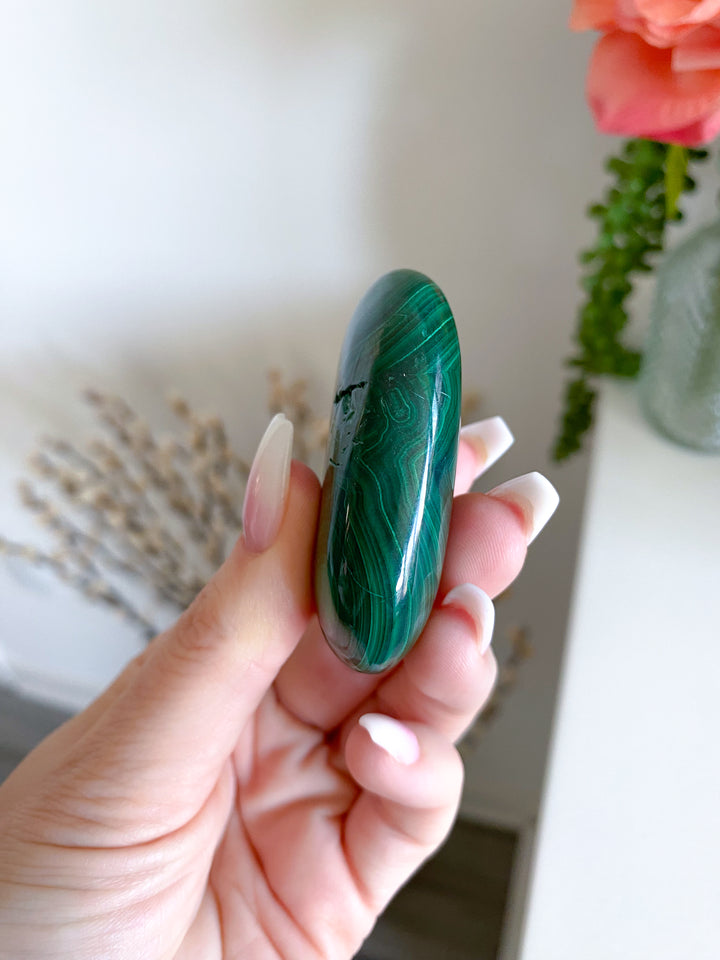 RARE Malachite Palm Stone