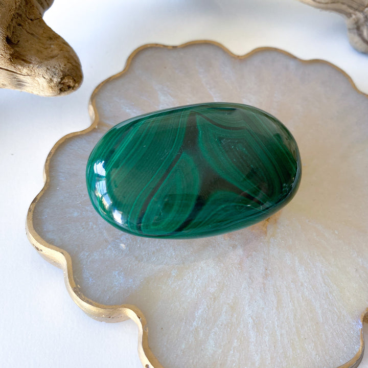 RARE Malachite Palm Stone