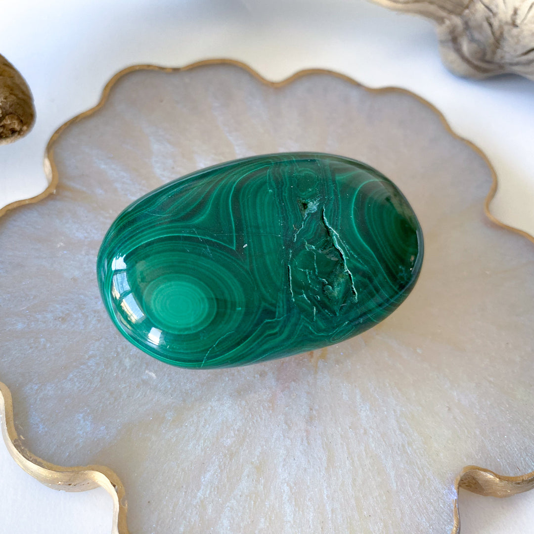 RARE Malachite Palm Stone