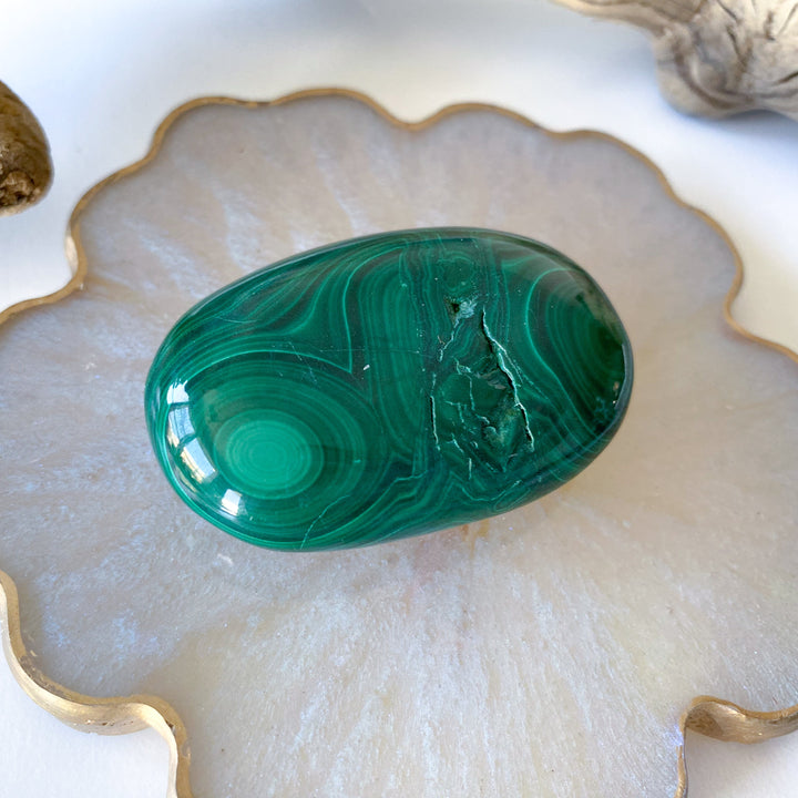 RARE Malachite Palm Stone