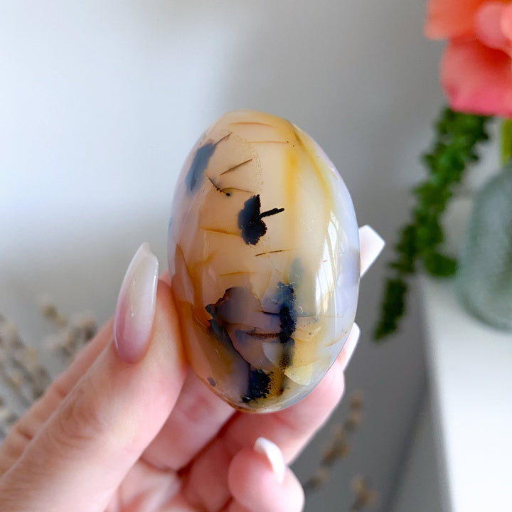 Dendritic Agate Pebble Stone - Get Exact Item