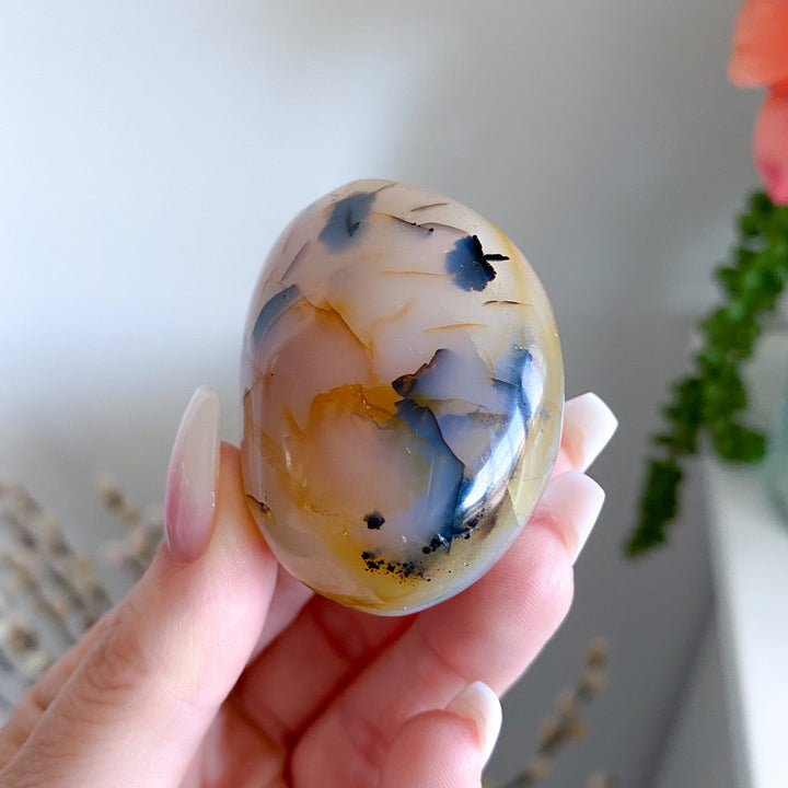 Dendritic Agate Pebble Stone - Get Exact Item