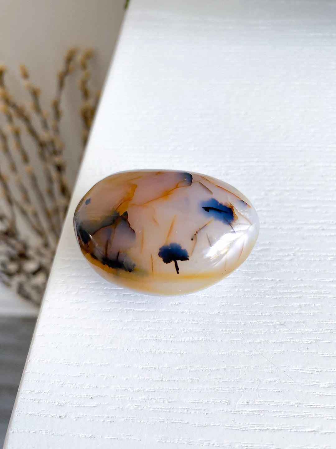 Dendritic Agate Pebble Stone - Get Exact Item