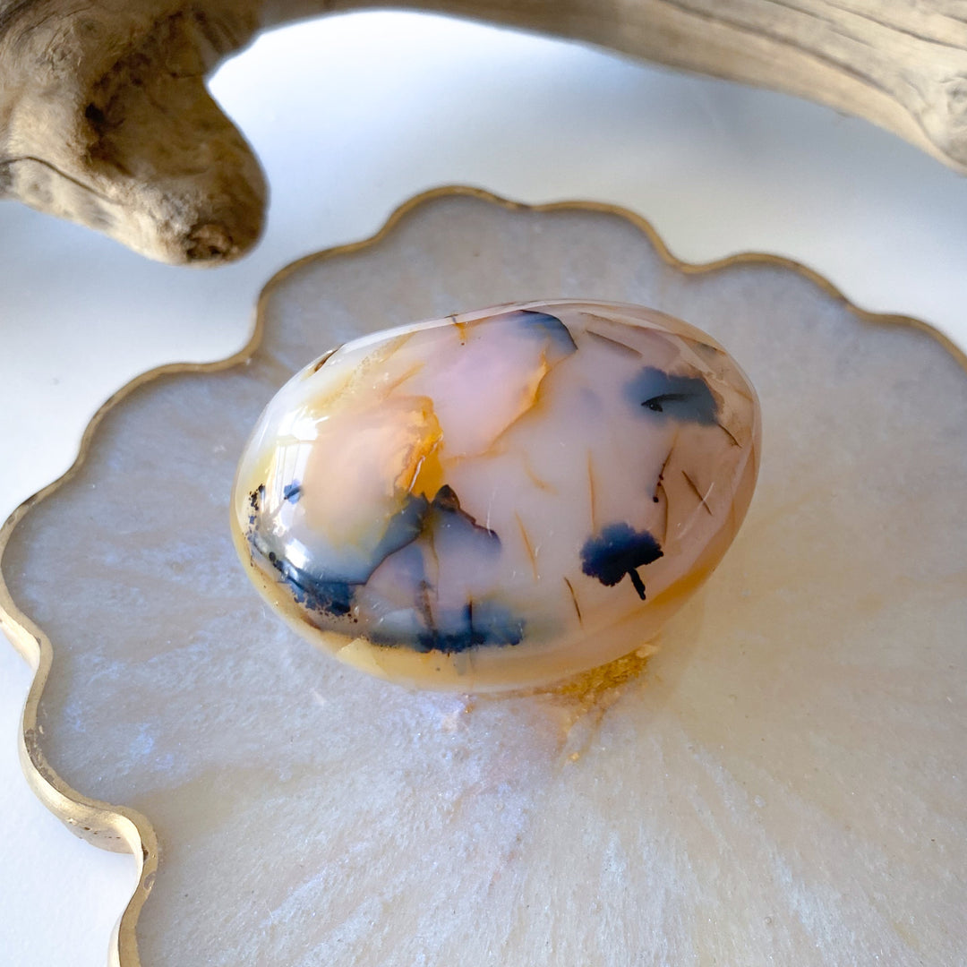 Dendritic Agate Pebble Stone - Get Exact Item