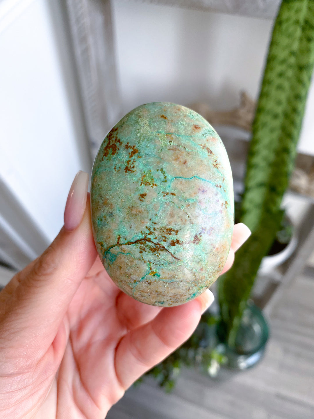 Chrysocolla Palm Stone #3