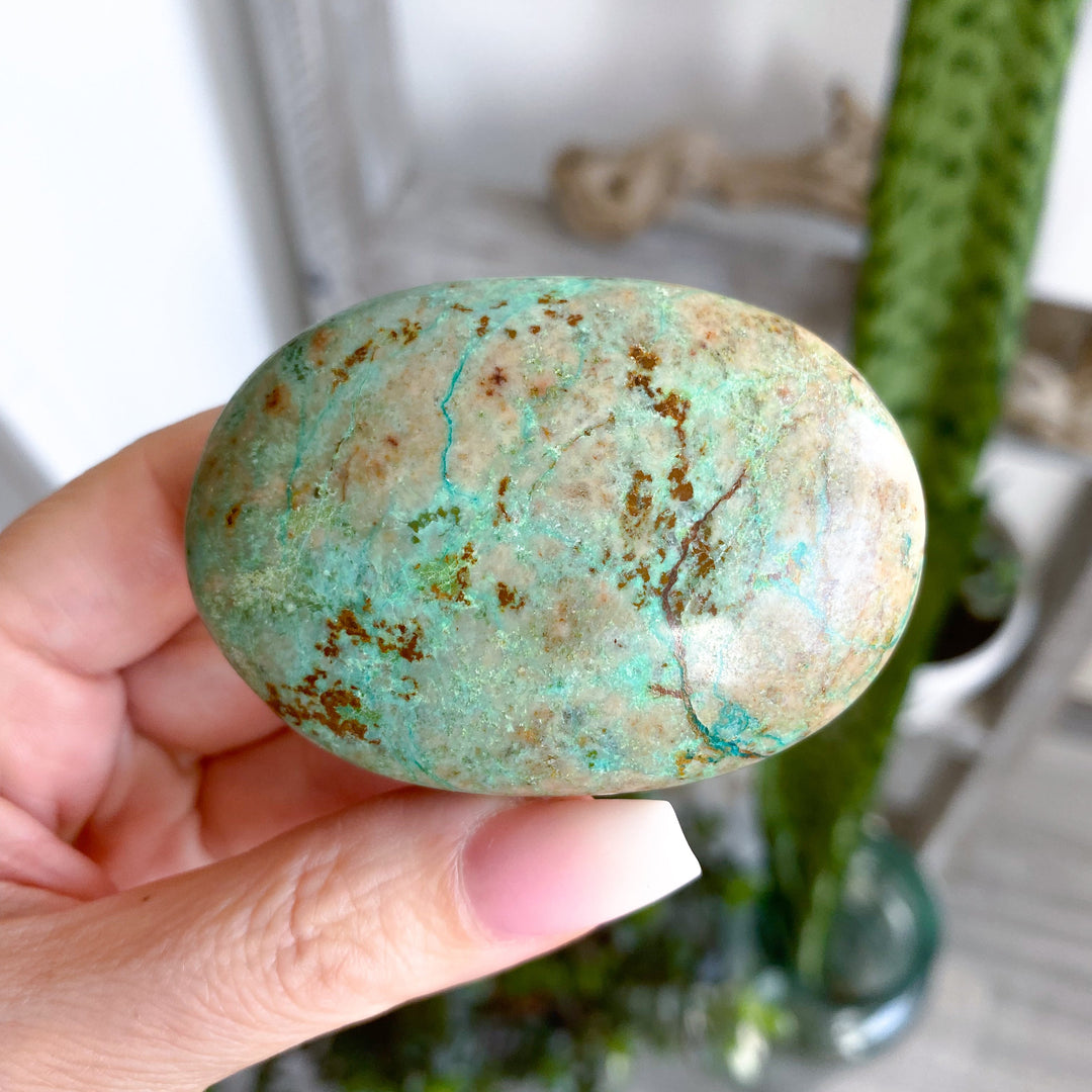 Chrysocolla Palm Stone #3