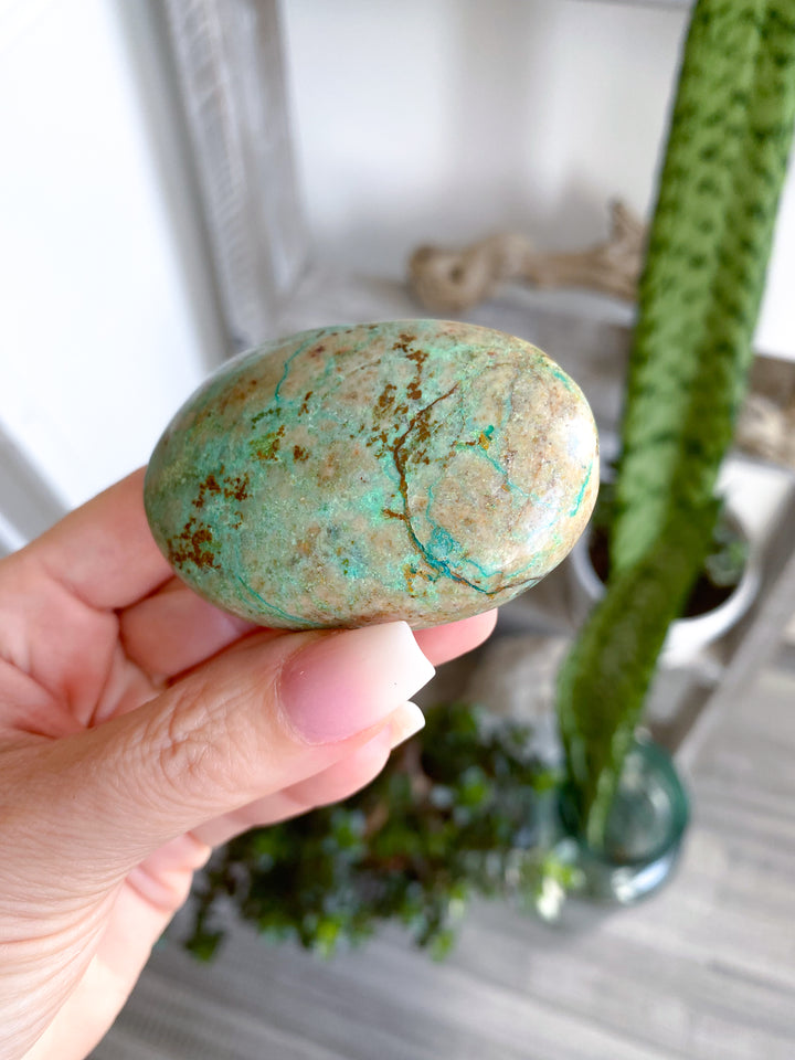 Chrysocolla Palm Stone #3