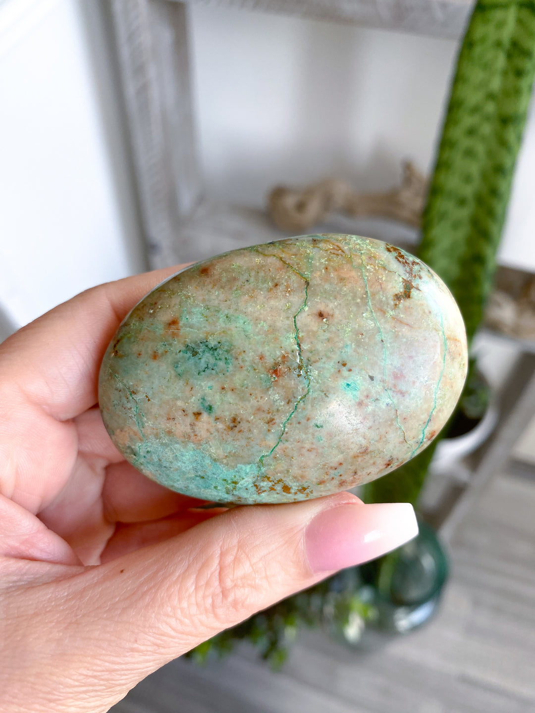 Chrysocolla Palm Stone #3